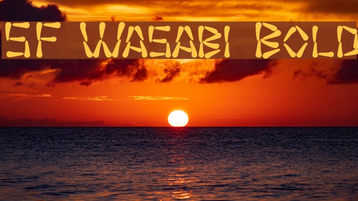 SF Wasabi Bold Fonte examples
