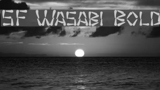 SF Wasabi Bold Fonte examples