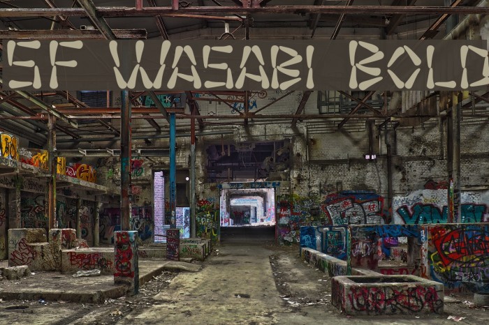 SF Wasabi Bold Fonte examples