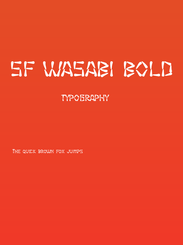 SF Wasabi Bold Poster