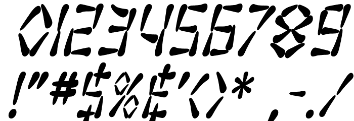 SF Wasabi Condensed Bold Italic Font OTHER CHARS