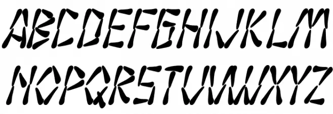 SF Wasabi Condensed Bold Italic Шрифта ВЕРХНИЙ