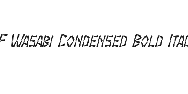 SF Wasabi Condensed Bold Italic Logo