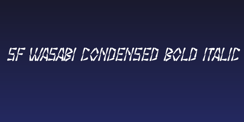 SF Wasabi Condensed Bold Italic Social Header