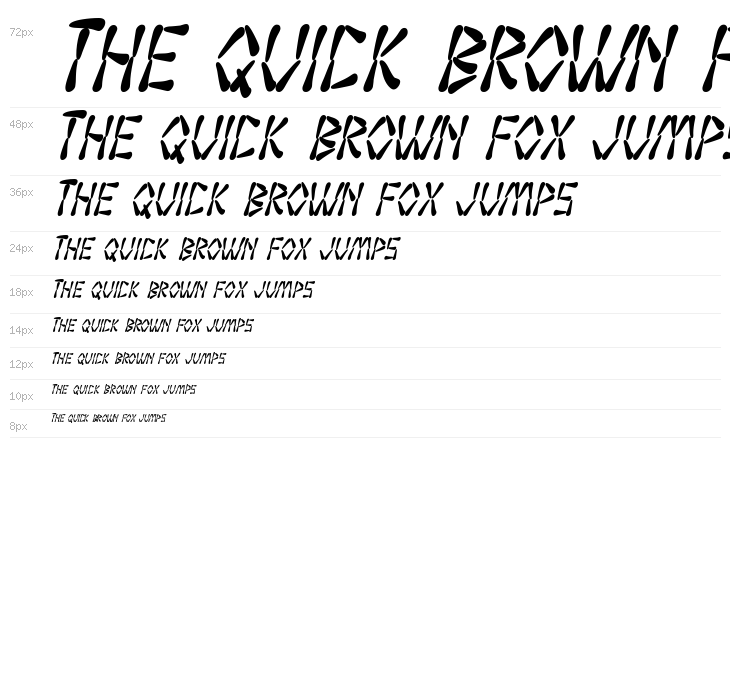 SF Wasabi Condensed Bold Italic Waterfall