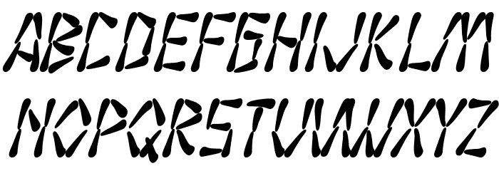 SF Wasabi Condensed Bold Italic Font LOWERCASE