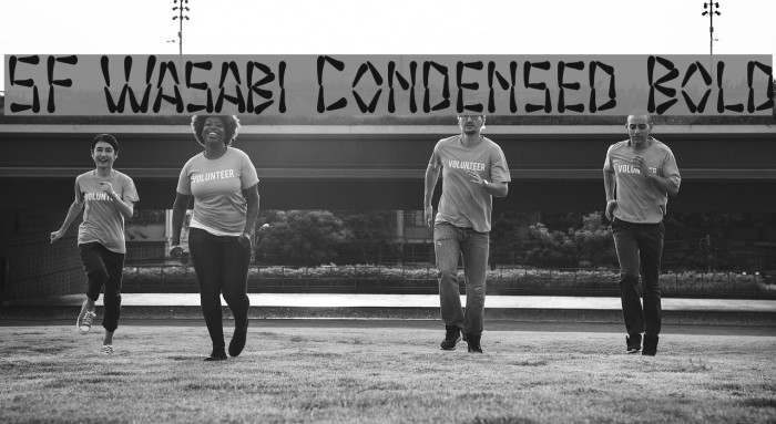 SF Wasabi Condensed Bold Font examples