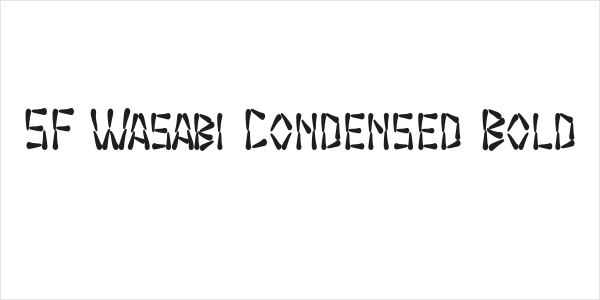 SF Wasabi Condensed Bold Logo