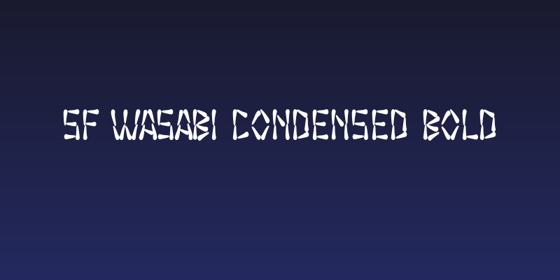 SF Wasabi Condensed Bold Social Header