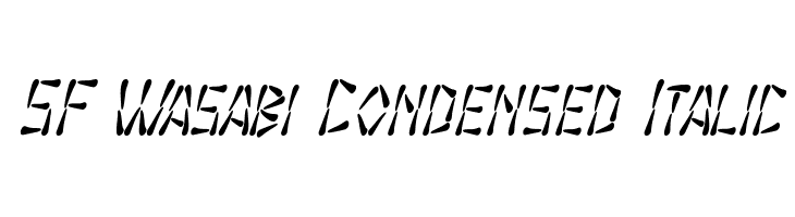 SF Wasabi Condensed Italic Font