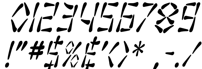 SF Wasabi Condensed Italic Font OTHER CHARS