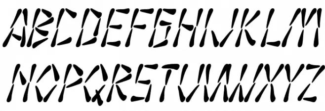 SF Wasabi Condensed Italic Caratteri MAIUSCOLE