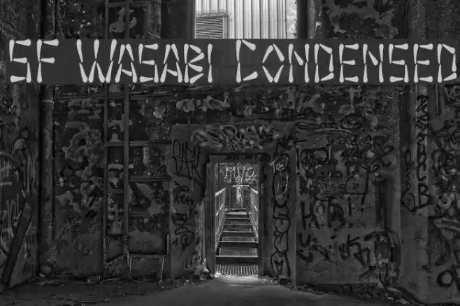 SF Wasabi Condensed Font examples