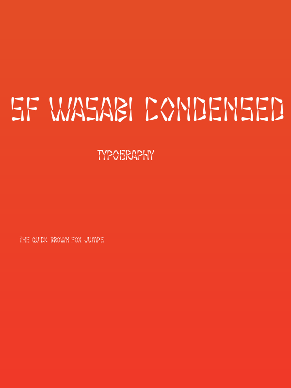 SF Wasabi Condensed Poster
