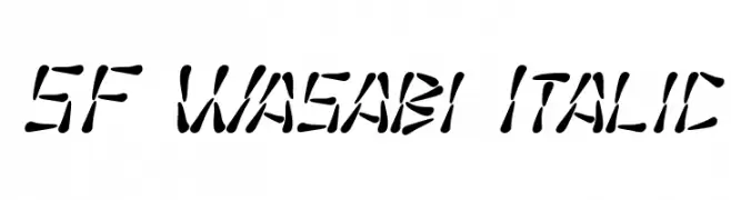 SF Wasabi Italic  Frei Schriftart Herunterladen