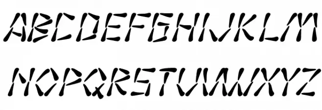 SF Wasabi Italic Schriftart Groß