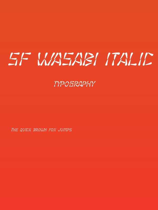 SF Wasabi Italic Poster