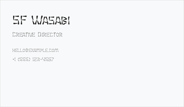 SF Wasabi Business Card