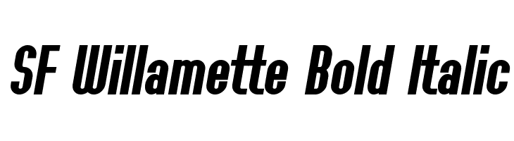 SF Willamette Bold Italic Font