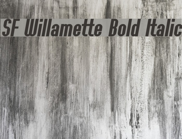 SF Willamette Bold Italic Font examples