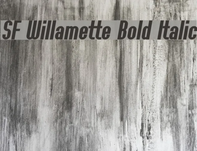 SF Willamette Bold Italic Example 1