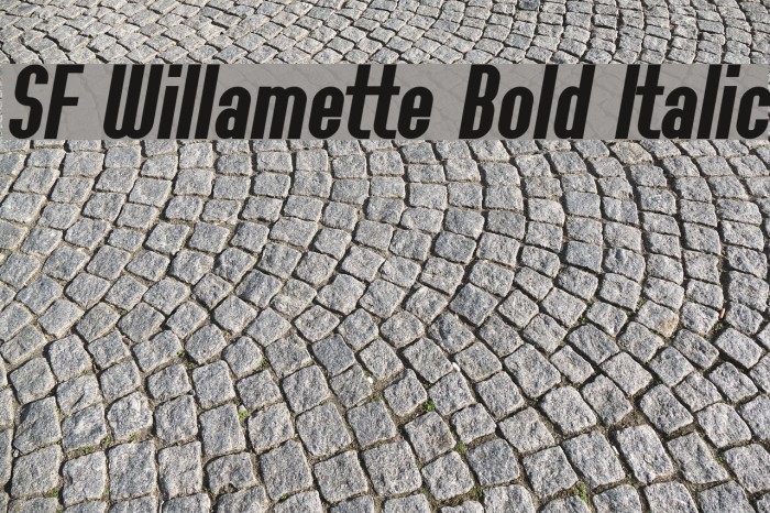 SF Willamette Bold Italic Font examples