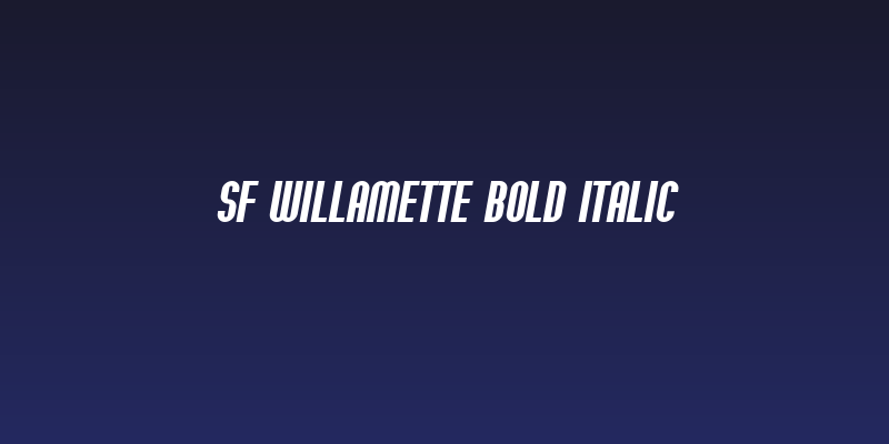 SF Willamette Bold Italic Social Header