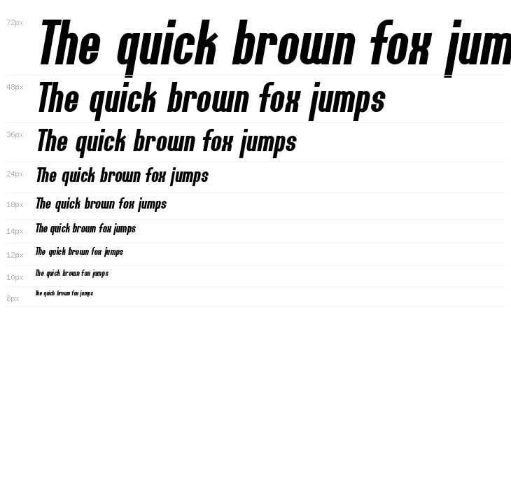 SF Willamette Bold Italic Waterfall