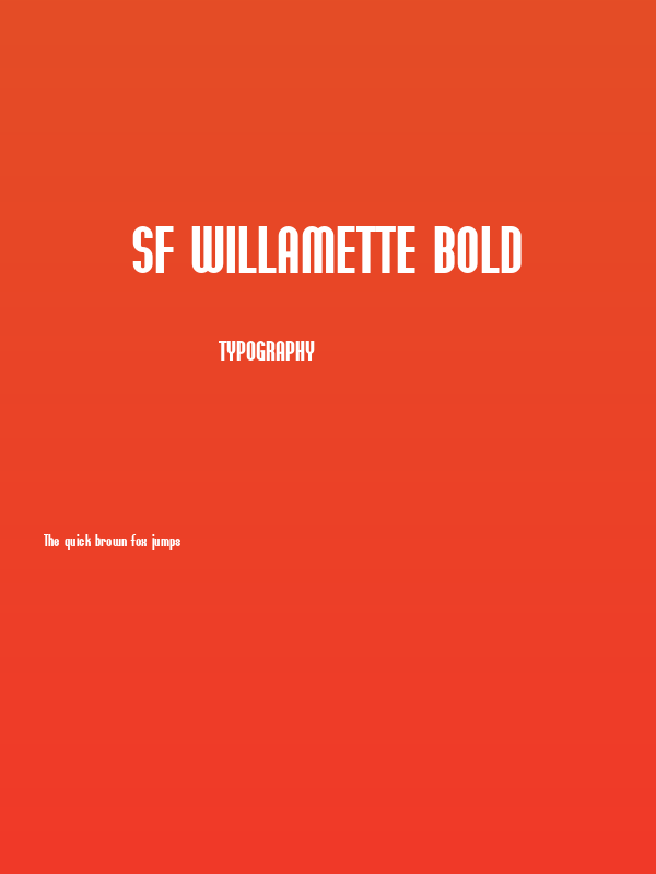 SF Willamette Bold Poster