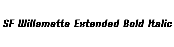 SF Willamette Extended Bold Italic  font caratteri gratis