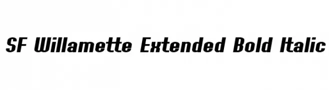 SF Willamette Extended Bold Italic  les polices de caractères gratuit tlcharger