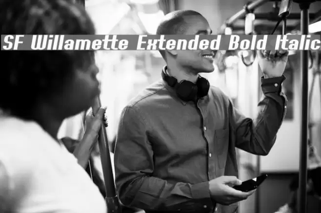 SF Willamette Extended Bold Italic Font examples