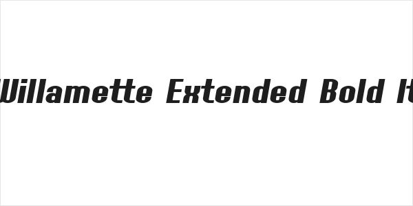SF Willamette Extended Bold Italic Logo