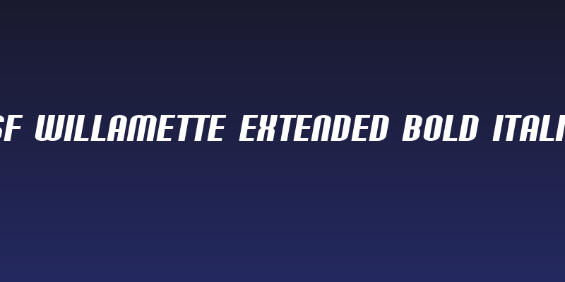 SF Willamette Extended Bold Italic Social Header