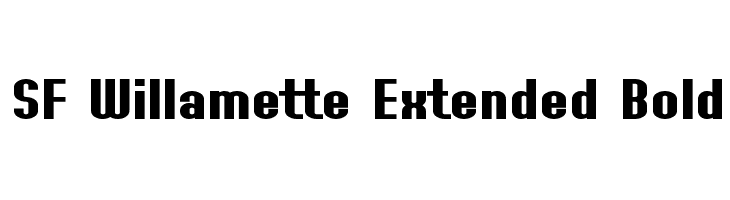 SF Willamette Extended Bold Font