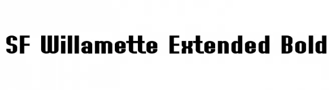 SF Willamette Extended Bold  नि: शुल्क फ़ॉन्ट्स डाउनलोड