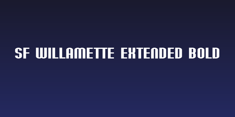 SF Willamette Extended Bold Social Header