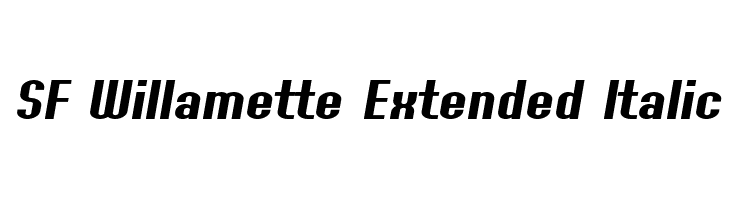SF Willamette Extended Italic  フリーフォントのダウンロード