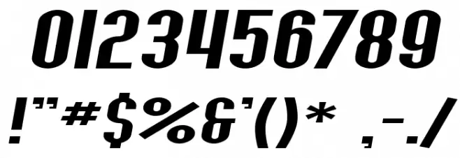 SF Willamette Extended Italic フォント その他の文字
