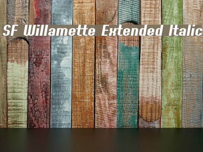 SF Willamette Extended Italic フォント examples
