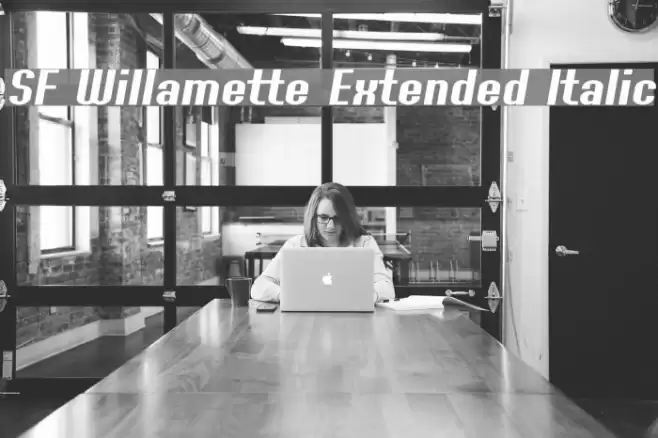 SF Willamette Extended Italic フォント examples