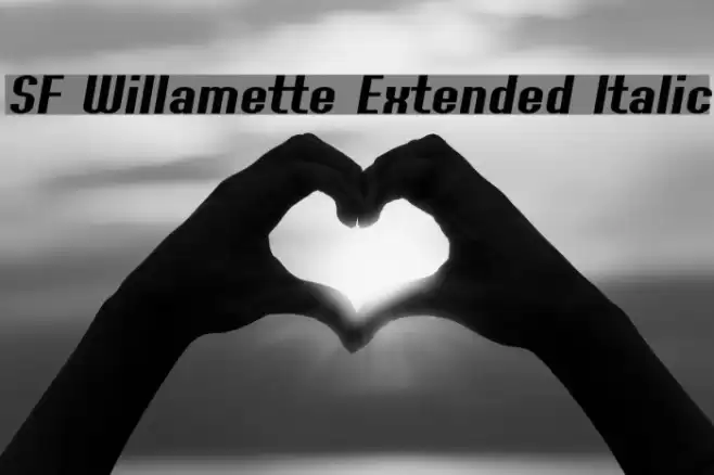 SF Willamette Extended Italic フォント examples