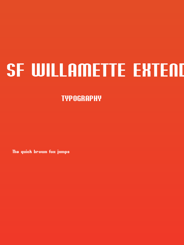 SF Willamette Extended Poster
