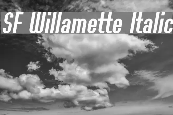 SF Willamette Italic Font examples
