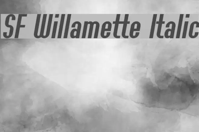 SF Willamette Italic Font examples