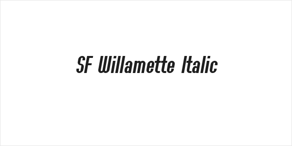 SF Willamette Italic Logo