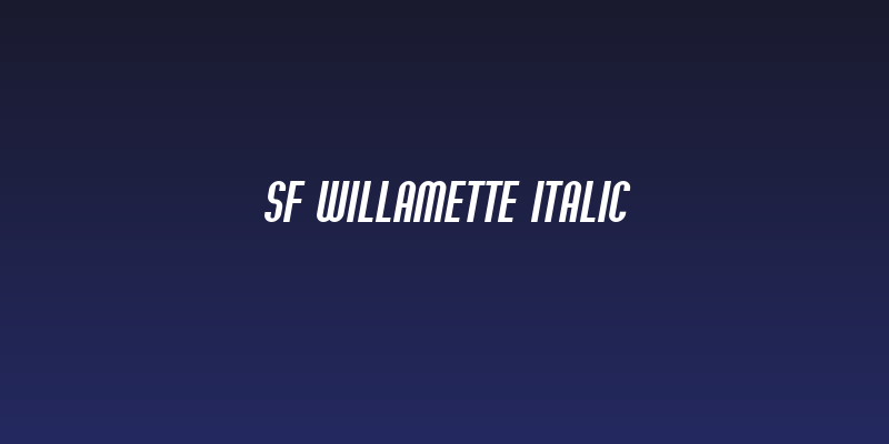 SF Willamette Italic Social Header