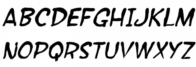 SF Wonder Comic Blotch Italic 字体 大写