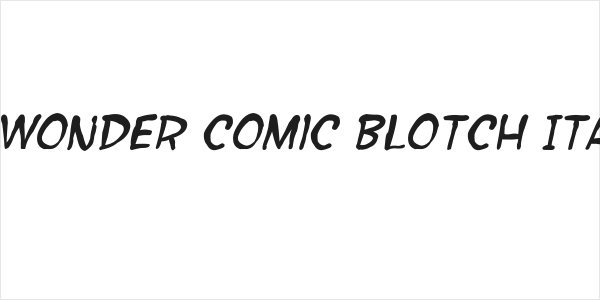 SF Wonder Comic Blotch Italic Logo