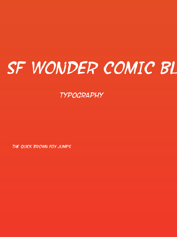 SF Wonder Comic Blotch Italic Poster